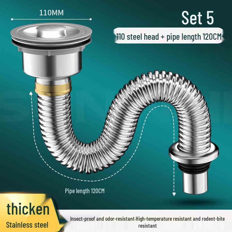 BUFAN Kitchen Sink Drain Pipe
