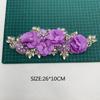 3D Flowers Rhinestone Beaded Handmade Applique for Clothes Sequins Patch Wedding Dress Sew on Handcraft Creativity Material