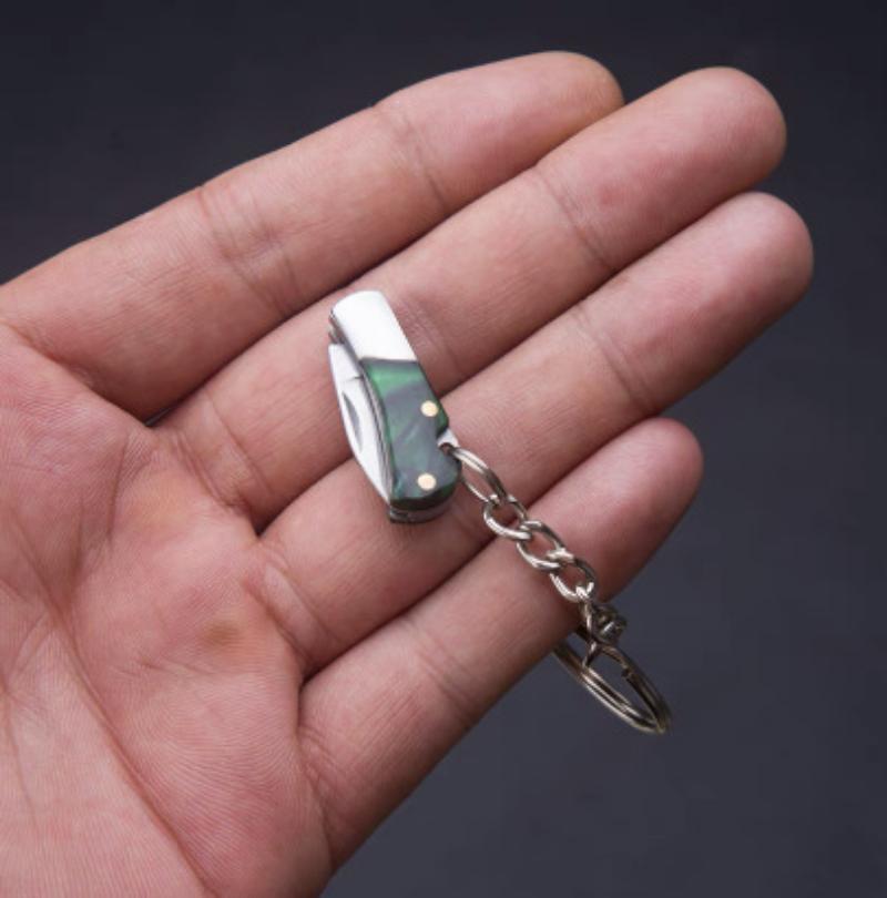 Swayboo Portable Small Blade Portable Keychain Folding Pocket Knife Mini EDC 5CR13 Steel Unboxing Knife Pendant Gift