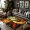 Tuniu Abstract Infinity Rug Non Slip Home Floor Carpet Mat for Living Room Bedroom Kitchen Decorative Pad