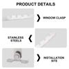 2Pcs Window Restrictor Latch Adjustable Window Limiters Stainless Steel Window Lock for Home Office Easy To Install