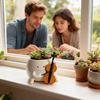 Blumentöpfe für Zimmerpflanzen Lustiger Blumentopf Gartendeko Statue Niedliche Pflanzgefäße für Schreibtisch Fensterbank Schlafzimmer Wohnzimmer