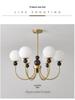 Mid-Century Magic Bean Solid Wood Chandelier: French Retro Light for Living Room or Bedroom.