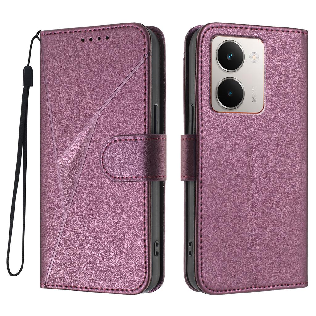 For Realme P3 Ultra 5G Case Triangle Imprint Leather Phone Cover with Lanyard