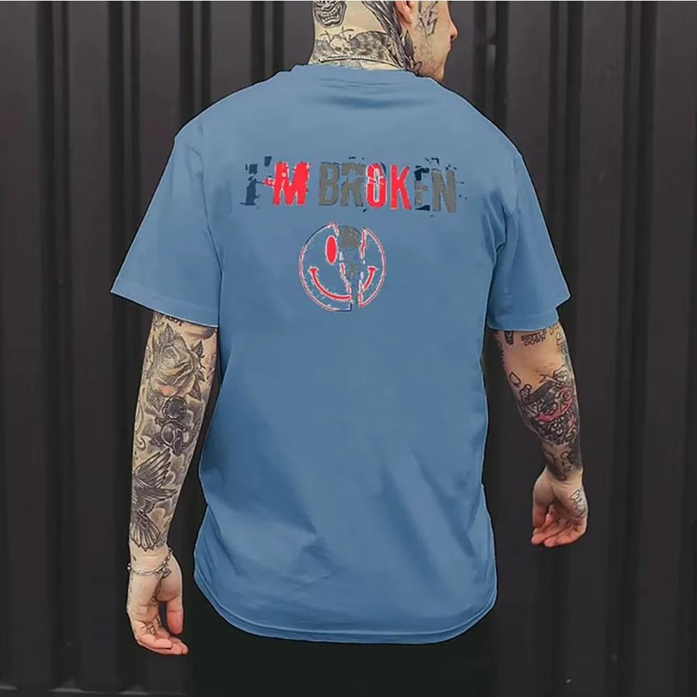 Summer 2024 Men's New Fallow Unique Design Shirt Fashion Sweat-Absorbing Casual 3D Pattern Print Short Sleeve Comfortable