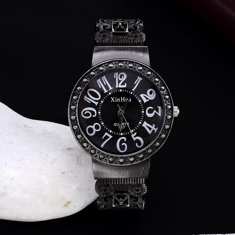 

Women Bangle Watch Retro Relojes Vintage Bracelet Watch Quartz Luxury Female Feminino Casual Wristwatch XinHua Fashion Watches чорний