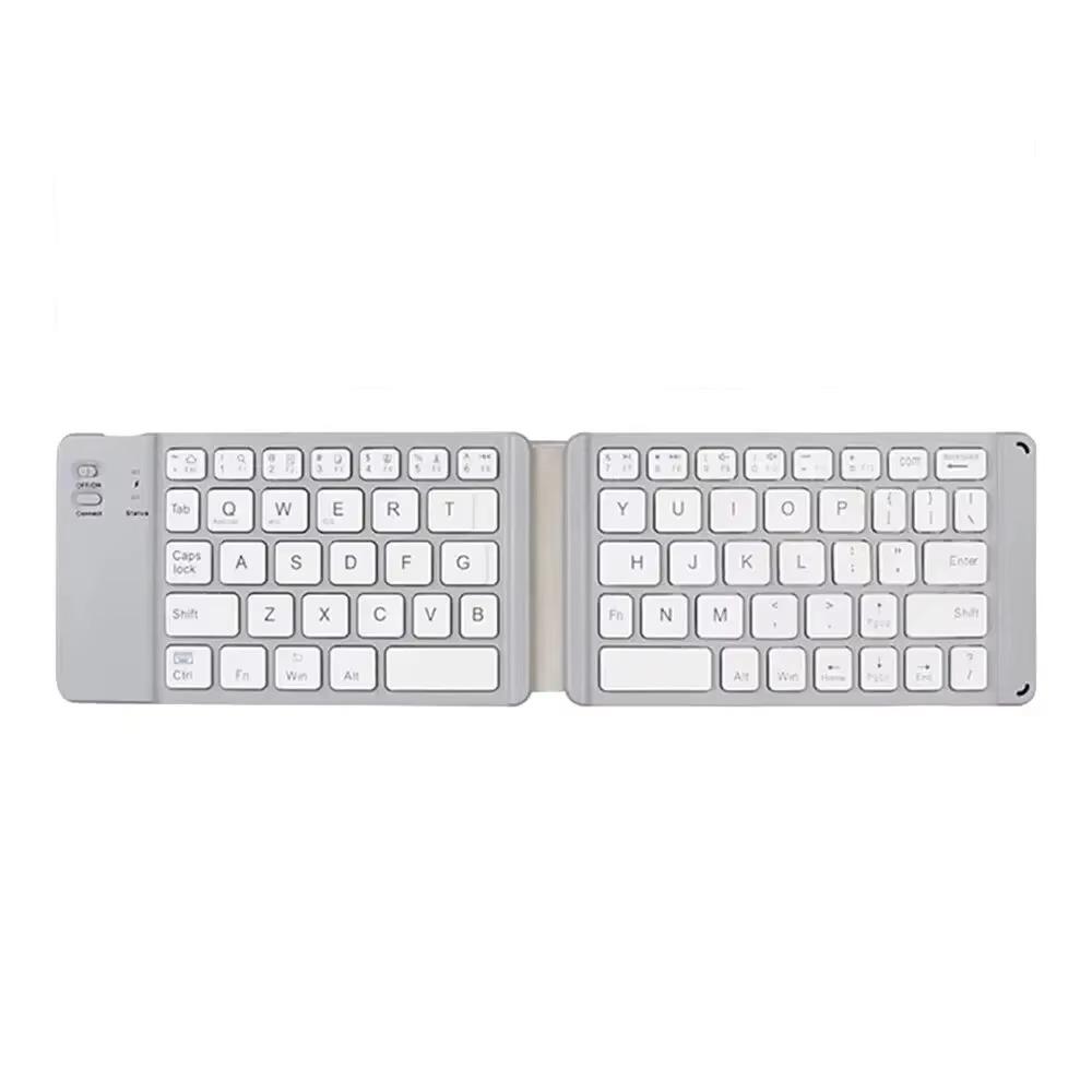 Folding Bluetooth Keyboard With Touchpad For IOS Android Windows Office Mini Wireless Keyboard Storage Three Systems Universal