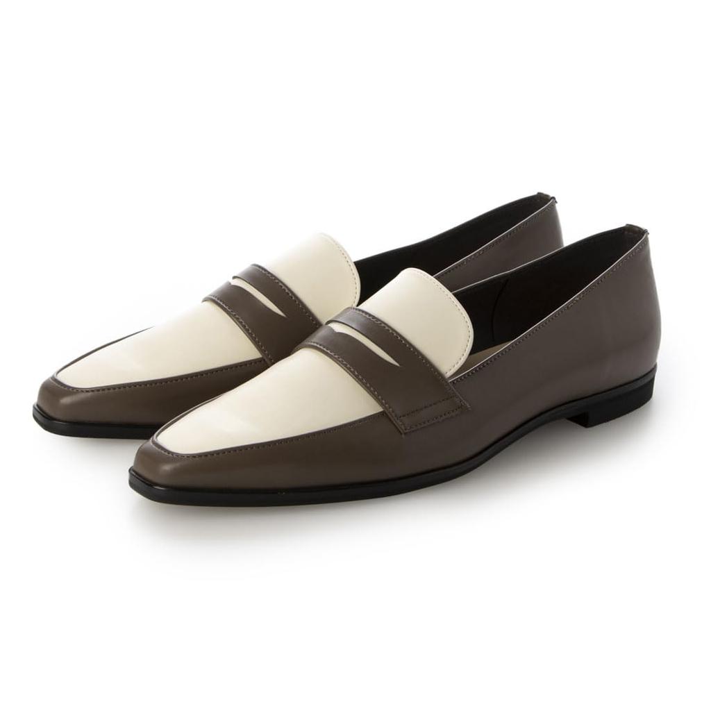 Carino CAUK42002 Women's Brown Combination Loafers, Size 23.0 Cm