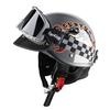 Cycking Japanese Vintage Half Helmet Open Motorcycle Helmet Scooter Skateboarding Unisex Common Muffler