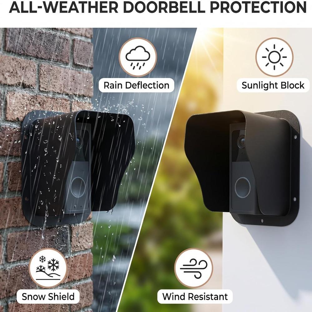 Weatherproof Doorbell Rain Cover Metal Shell Outdoor Keypad Shield Access Control System