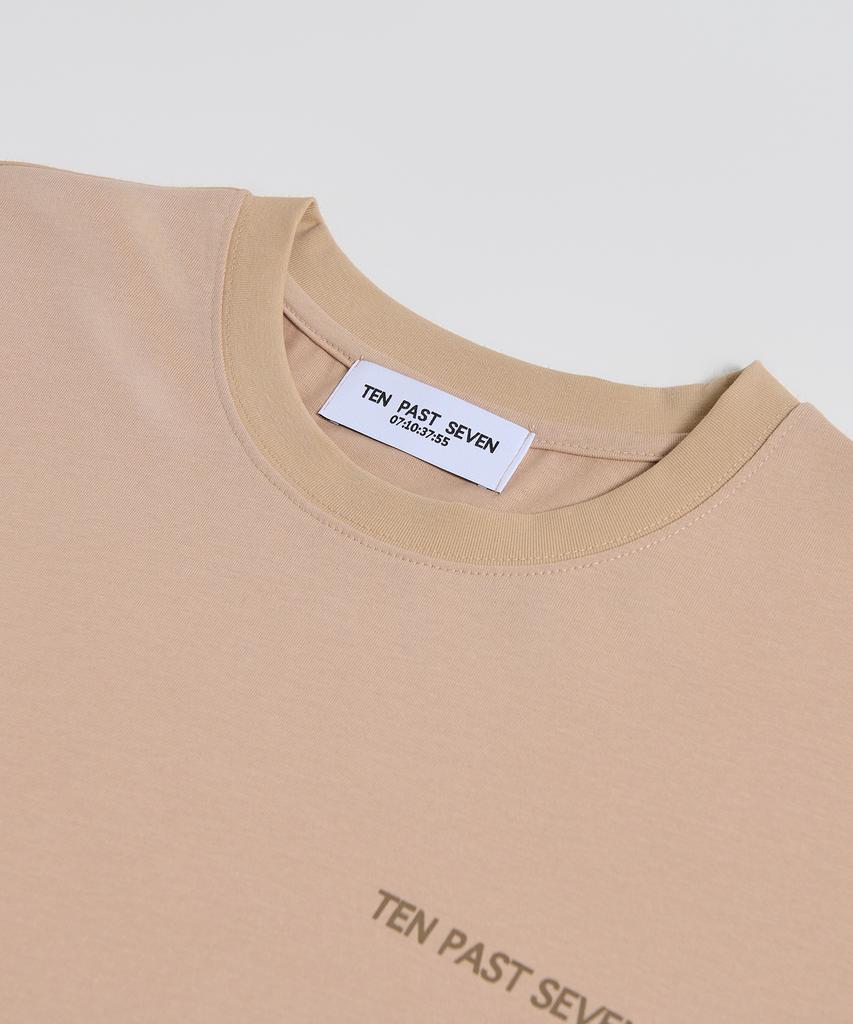 TEN PAST SEVEN Oversized T-Shirt - Beige