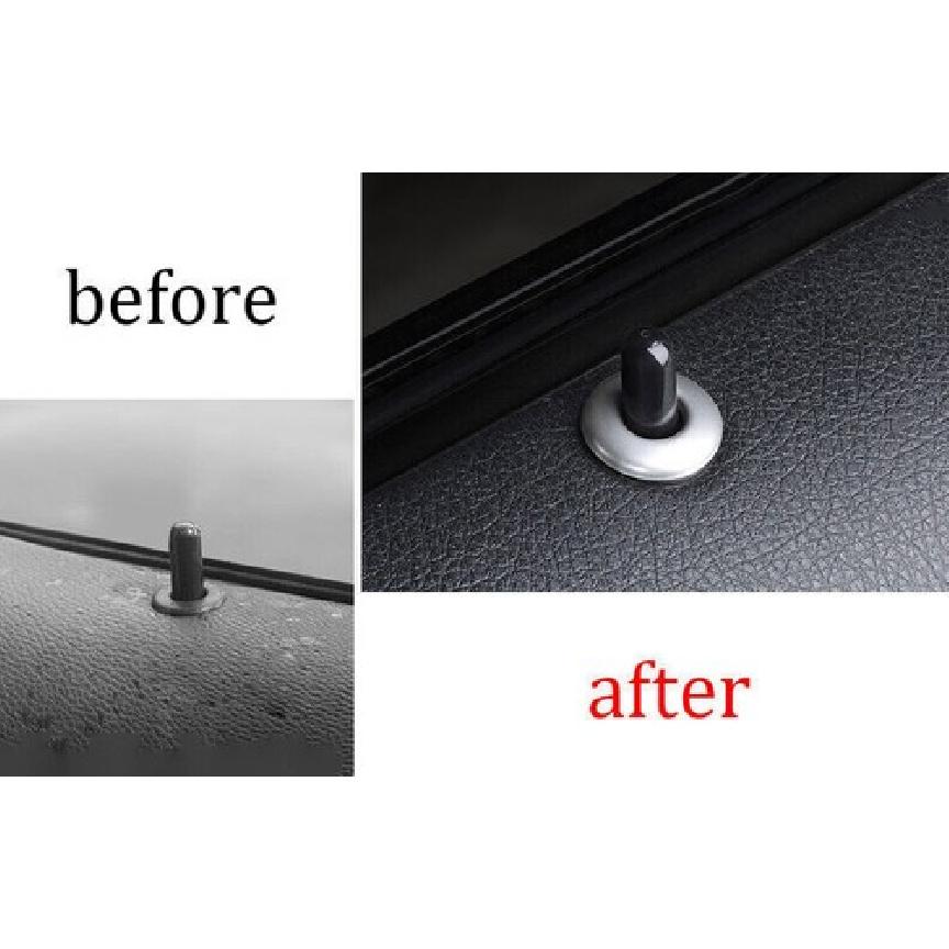 For BMW 3 4 Series GT 13- Steel Silver Inner Door Bolt Lock Down Ring Frame