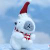 Christmas Capybaras Plush Toy Keychain Soft Doll Pendant Soft Hanging Ornament Suitable for Car Keys and Backpack Decors