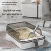 Extra Large Dust-Free Semi-Enclosed Cat Litter Box with Anti-Splash Design