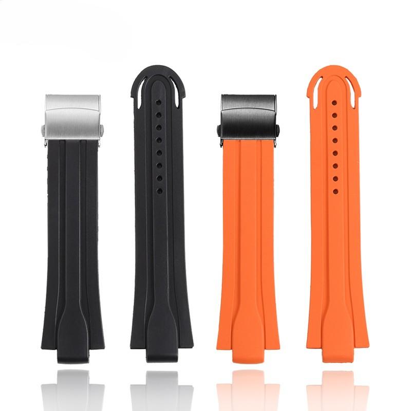 Για Oris Diving AQUIS 7740 7730 Water Ghost Αθλητικό Ρολόι Ζώνη Λουράκι Ανδρικό Φθοροελαστικό Αδιάβροχο Λουράκι Ρολογιού 24-12 Κυρτό Σιλικόνης