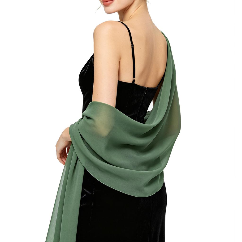 Damen-Abendschal Leichter durchsichtiger Wickelschal für formelle Party Hochzeit Abschlussball Accessoire Elegantes Design Weicher Stoff