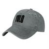 YOLO Printed Washed Cotton Baseball Cap Vintage Adjustable Hat for Unisex Women Casual Streetwear Fashion