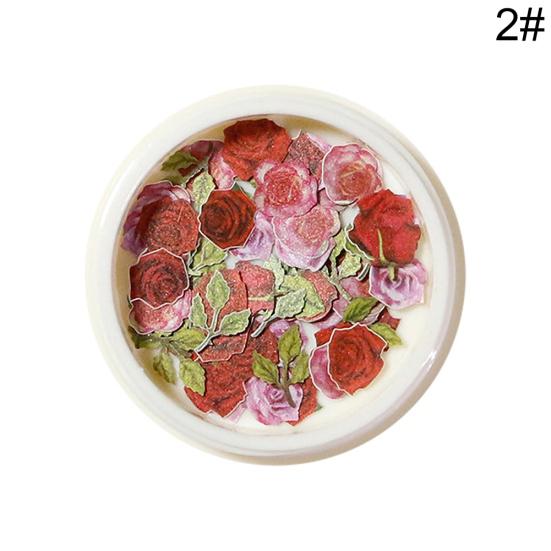 Marguerite Sakura Aufkleber, Holzzellstoffscheiben, Nagelkunst-Dekorationen