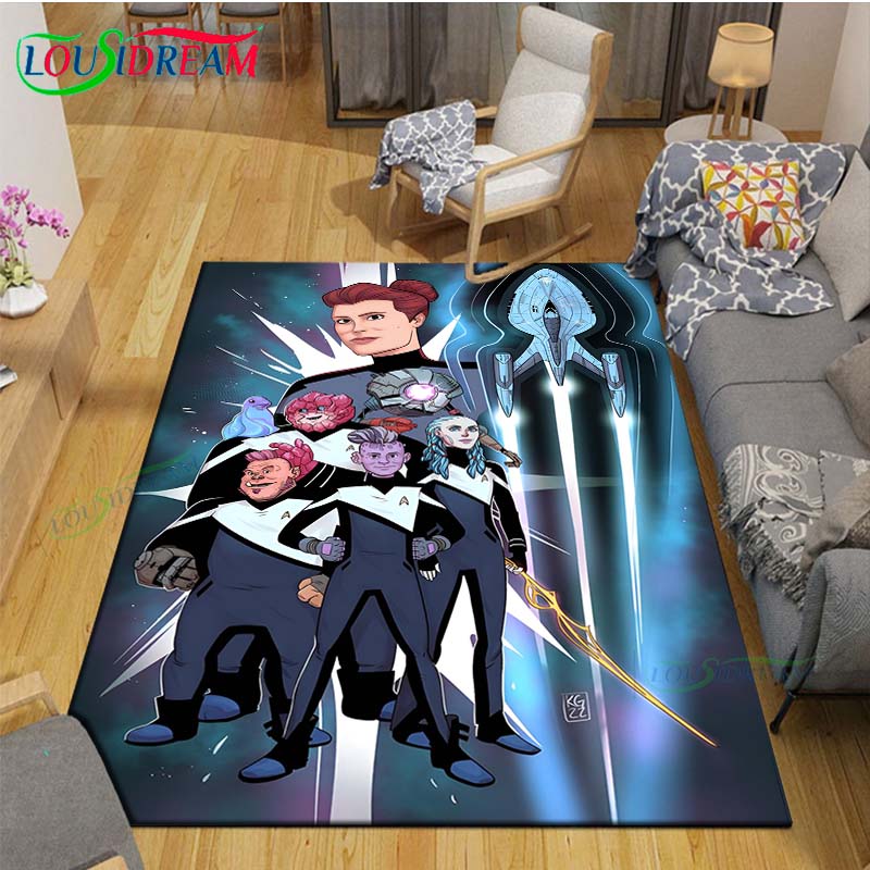 Fashion Famous Films S-Star-T-Trek Carpet Living Room Bedroom Bedside Mat Fashion Floor Mat Area Rug Door Mat Bedroom Decoration