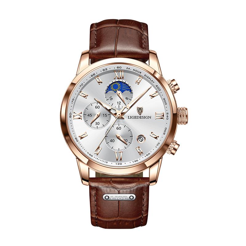 LIGE New Business Men's Watches Luxury Men Wrist Watch Leather Quartz Watch Sports Waterproof Male Clock Relogio Masculino+Box