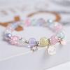 Girls First Day of School Bracelet Cute Friendship Princess Bracelet for Kids Cartoon Rabbit Unicorn Charms Jewelry Accessories
