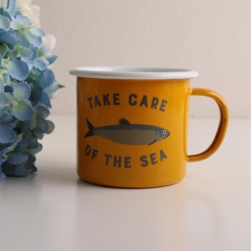 Outdoor Back To Ancients Creative Enamel Camping Mug 300ml Metal Enamel Coffee Tea Camping Hiking Backpacking Fishing Picnic