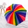 1pc Rainbow Pattern Automatic Open/Close Umbrella, Umbrella with Cartoon Design, Portable Compact Umbrella for Men & Women, Good Holiday Gif