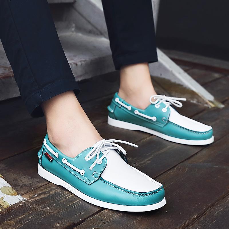 Casual Versatile Men's Shoes Large Size Sailing, Korean Style Trendy Driving Beans Shoes Casual Shoes Leather Shoes