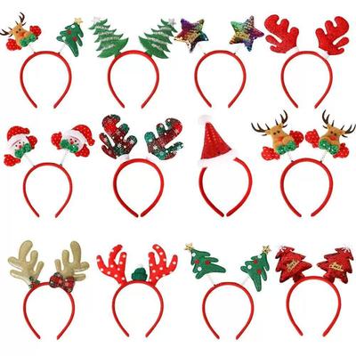 Children's Christmas Reindeer Antler Headband - Five-Star Decoration for Holiday Parties