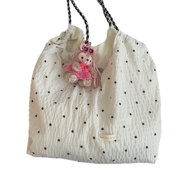 Summer fashion large-capacity underarm bag women's 2025 new polka dot chiffon shoulder bag fashion shopping bag bag