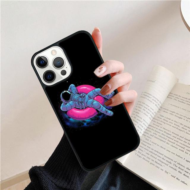 Starry Space Moon Astronaut Aesthetic Phone Case Cover for iPhone 17 Air 16 15 14 13 11 12 Pro Max Plus Coque