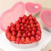 E8Bd Practical Stainless Steels Sweet Holders Unique Heart Cake Bowl With Silicone Lid Unique Dessert Storage Holders