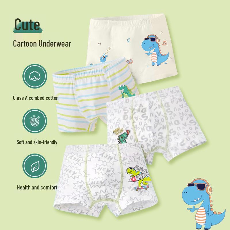 Kids' Cotton Boys' Boxer Briefs - Sizes for Small Kids To Teenagers