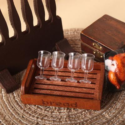 10 Stück 1:12 Puppenhaus Tasse realistisch aussehende DIY Mini Wein Tasse Becher Modell Pretend Play Spielzeug Fotografie Prop