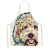 Hot Sale Cartoon Anime Pet Dog Dog Sleeveless Apron Drawing Graffiti Kitchen Anti-fouling Creative Linen Apron