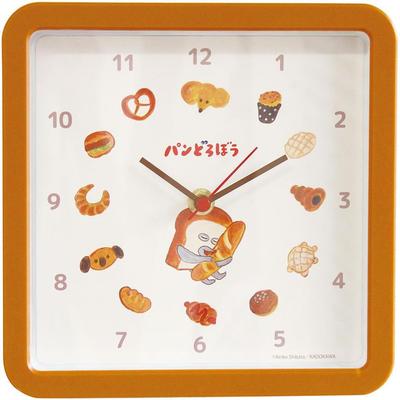 T'S FACTORY Bread Thief Square Wall Clock, Brown