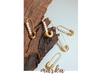 European & American Retro Style Paperclip Faux Pearl Titanium Steel 18K Gold-Plated Earrings