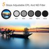 Concept 2IN1 Series Variable ND Filter K&F NANO-X + C-PL Multi-Function (77mm, Multi-Function Filter)