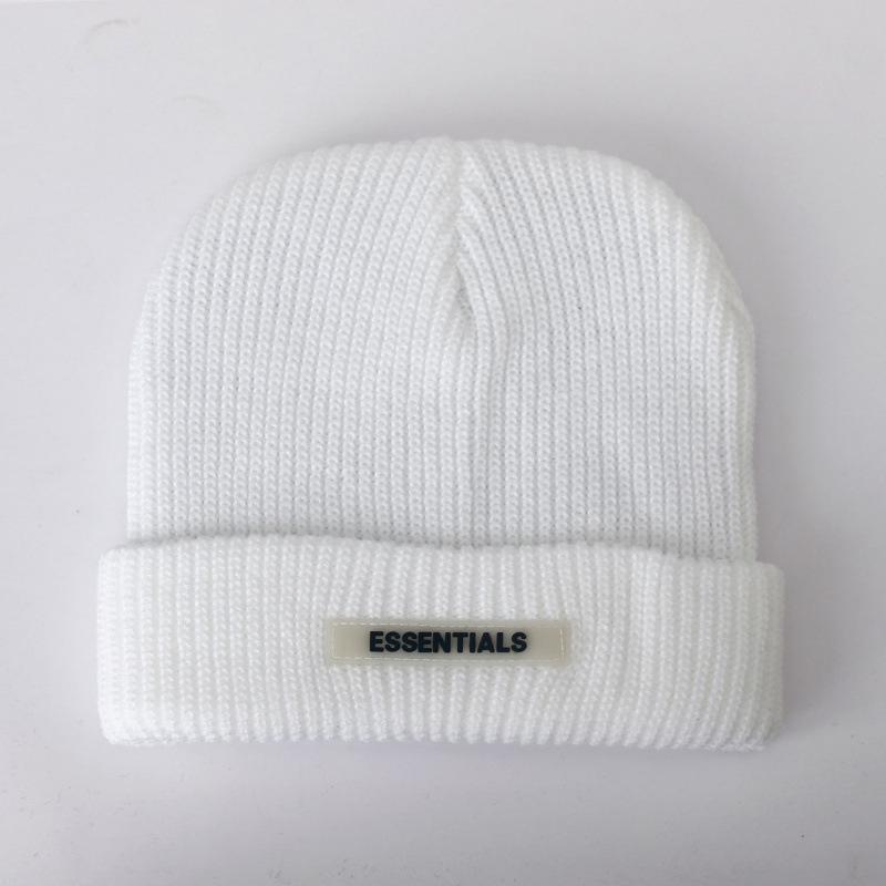 Essentials Knitted Hat Alphabet Wool Hat Knitted Hat Big Head Circumference Beanie Hexagonal Melon Vest Hat
