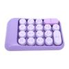 Wireless Number Pad 18 Key 2.4G Numeric Keypad Financial Accounting Numpad Keyboard for Home Business Work Purple