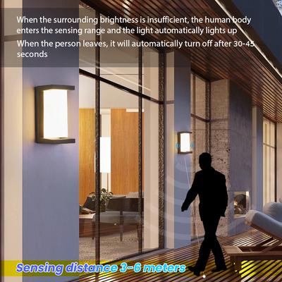 LED Wall Lamp Motion Sensor AC85-265V ABS Waterproof Led Lights Wall Light Indoor Outdoor Wall Panels For Home Corridor Lighting