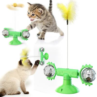 Windmill Cat Toy Funny Turntable Teasing Interactive Puzzle Cat Ball Toys Cat Toys Scratching Pet Ball Toys Cat