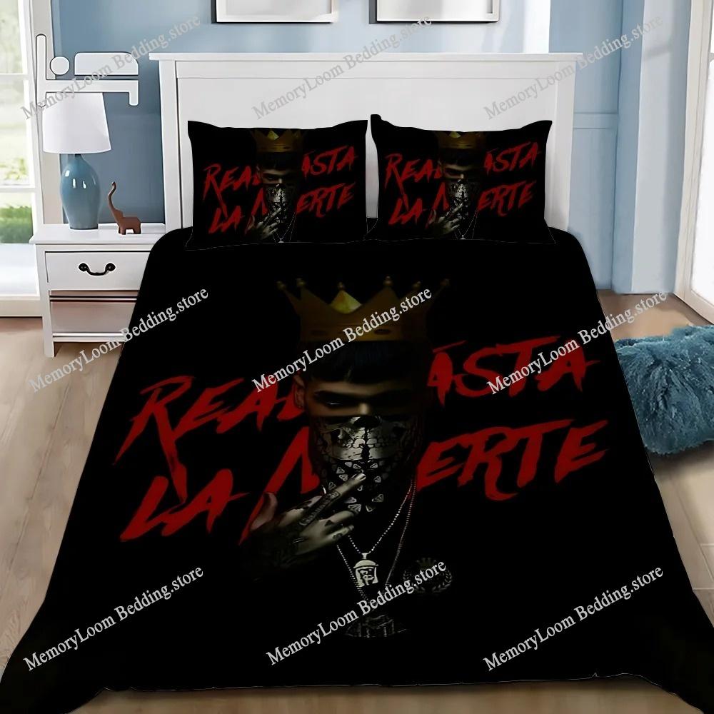 Copripiumino Federa Set Biancheria da Letto Anuel AA Real Hasta La Muerte Adulto Bambino Ragazza Decorazione Camera da Letto Regalo per Bambini Singolo Matrimoniale