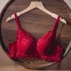 Black Lace Deep V Push Up Bra For Women