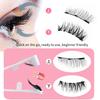 1Pair Magnetic Eyelashes Set Reusable Fluffy False Eyelashes And Tweezers Kit Natural Long Fiber Lashes Extension Makeup