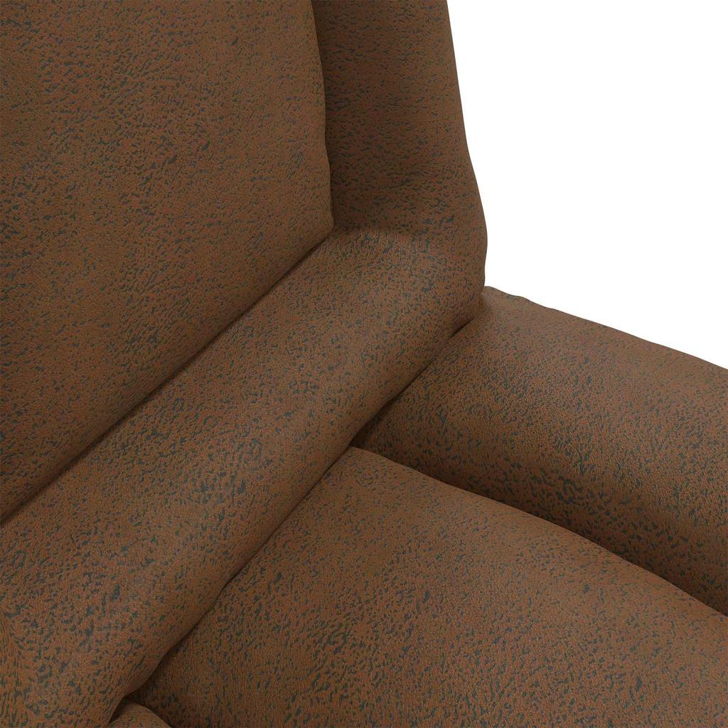 Adjustable Floor Chair Brown Fabric