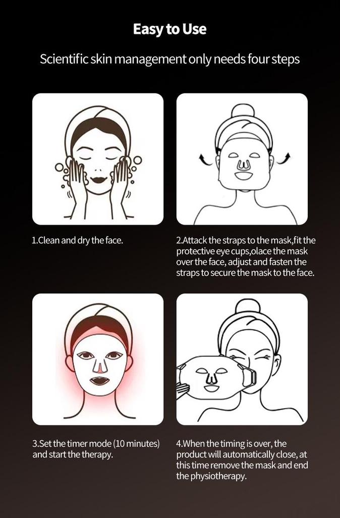 7-Color LED Silicone Beauty Mask: Portable Photonic Skin Care Device
