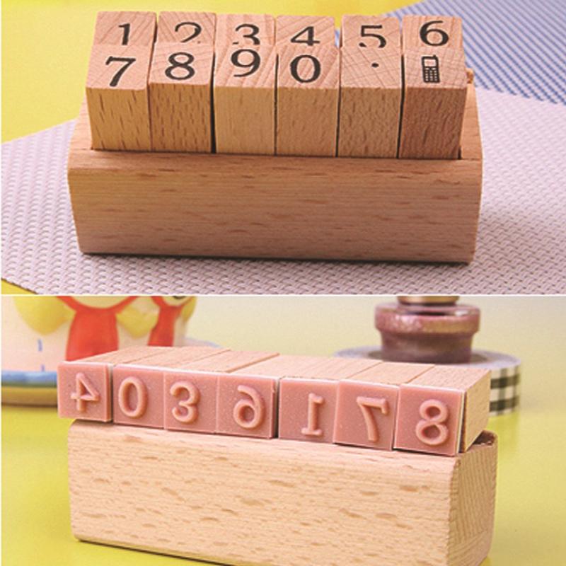 Office School Supplies Diary Seal Decoration for Handbook Love Life Wooden Seal 12 Pieces Wooden Box 5 Options Kawai Lovely Gift