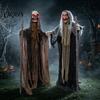 Figure Fantasma Attivate dal Suono Decorazione Strega Animatronica Spaventosa di Halloween, in Piedi con Accessori Stanza Segreta Inquietante Voce, Movimento Horror, Illuminazione