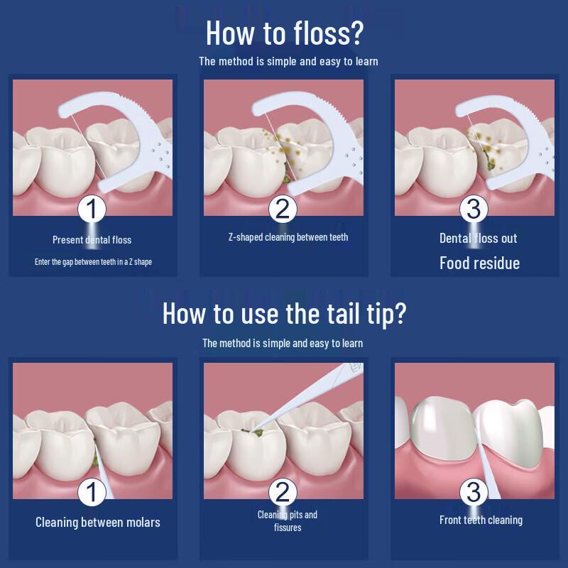 FAWNMUM Disposable Dental Floss Picks